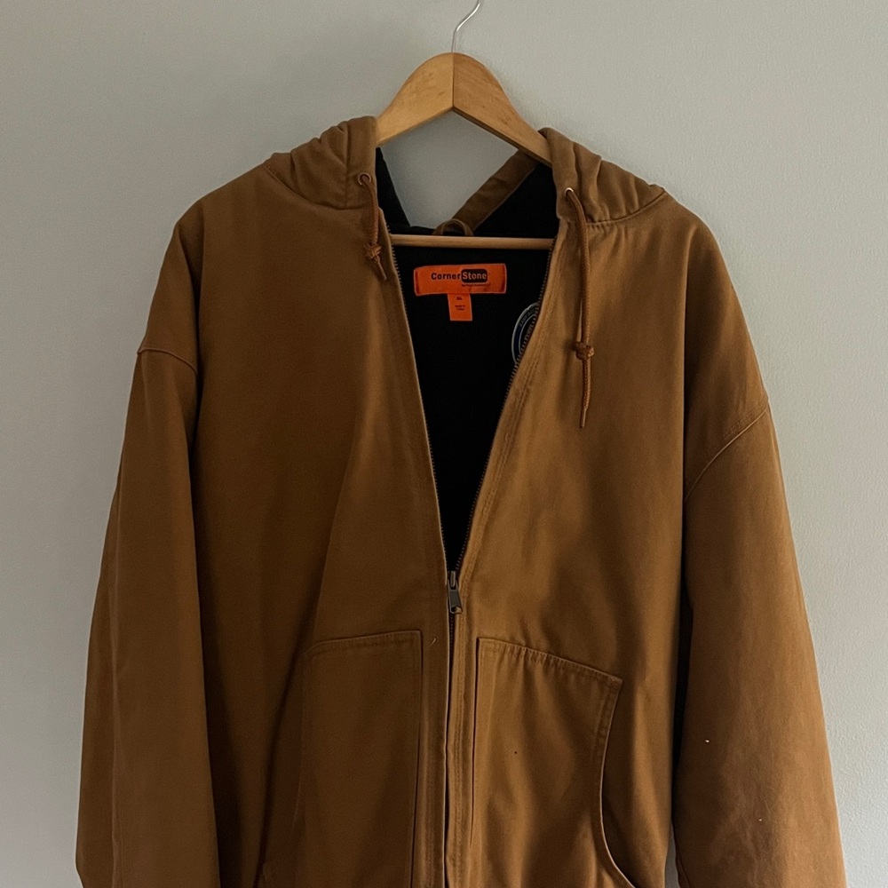 Men’s Tan Hooded Jacket